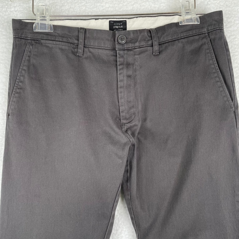 J.Crew Stretch Chino Pants Mens 31x30 Charcoal Grey‎ Re-Imagined Slim Straight